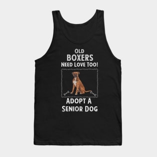 Senior Dog Adoption T-Shirt for Boxer Dog Lovers Tank Top